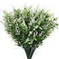 8 Bundles Artificial Lavender Plastic Flower Decorations