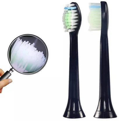 8-Pack: Black Replacement Electric Toothbrush Heads for Philips Sonicare