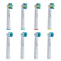8-Pack: Generic Oral-B Braun Electric Toothbrush Heads Replacement Round Soft