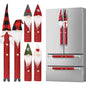 8-Piece: Gnome Christmas Refrigerator Handle Covers Set