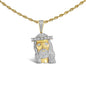 Diamond Jesus Pendant Necklace in 10K Yellow Gold – 1 1/3 Cttw