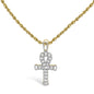 Diamond Ankh Cross Pendant in 10K Yellow Gold – 1.00 Cttw