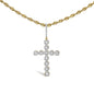 Diamond Circle Link Cross Pendant in 10K Yellow Gold – 5/8 Cttw (No Chain)