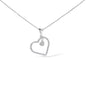 Diamond Double Heart Pendant Necklace in .925 Sterling Silver – 1/3 Cttw