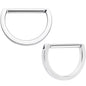 14G 13mm Implant Grade Titanium D Shaped Nipple Clicker Set