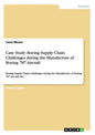 Case Study: Boeing Supply Chain Challenges during the Manufacture of Boeing 787 Aircraft: Boeing Supply Chain Challenges during the Manufacture of Boe - Paperback