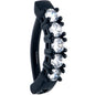 Clear CZ Gem Black Quintet Forward Facing Hinged Belly Hoop