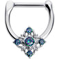 16G 5/16 Vitrail CZ Gem Beauty Cross Cartilage Clicker