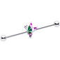 14G Profile Butterfly Industrial Barbell 38mm