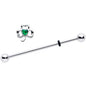 14G Green Gem Heart Shamrock St Patricks Day Industrial Barbell 38mm