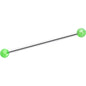 14G Color Acrylic Ball Industrial Barbell 38mm