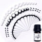 14G to 1/2 White Acrylic 54 Piece Ear Stretching Kit with Jojoba Oil