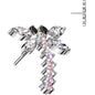 Aurora CZ Gem ASTM F-136 Dragon Flat Back Earring Push In Top