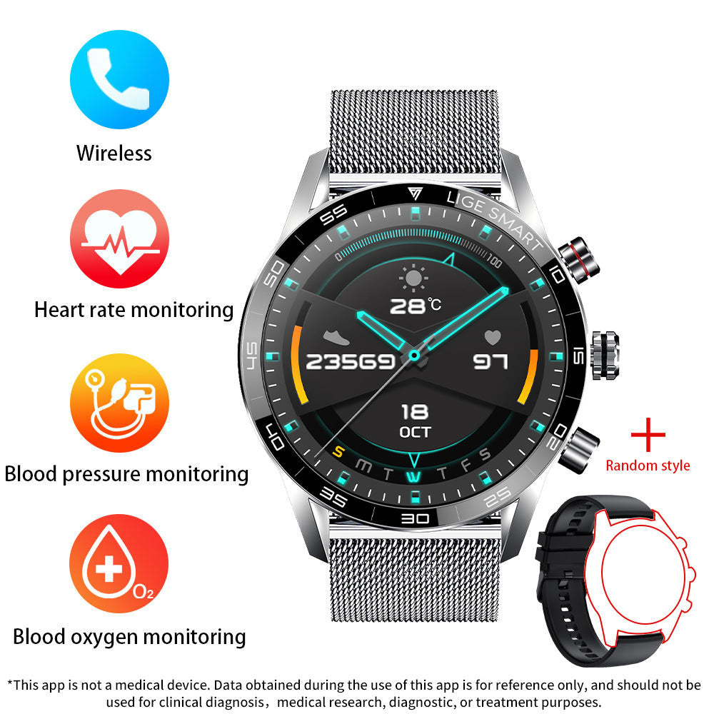 Multifunctional Bluetooth Smartwatch For Men With Blood Pressure And Heart Rate Monitoring