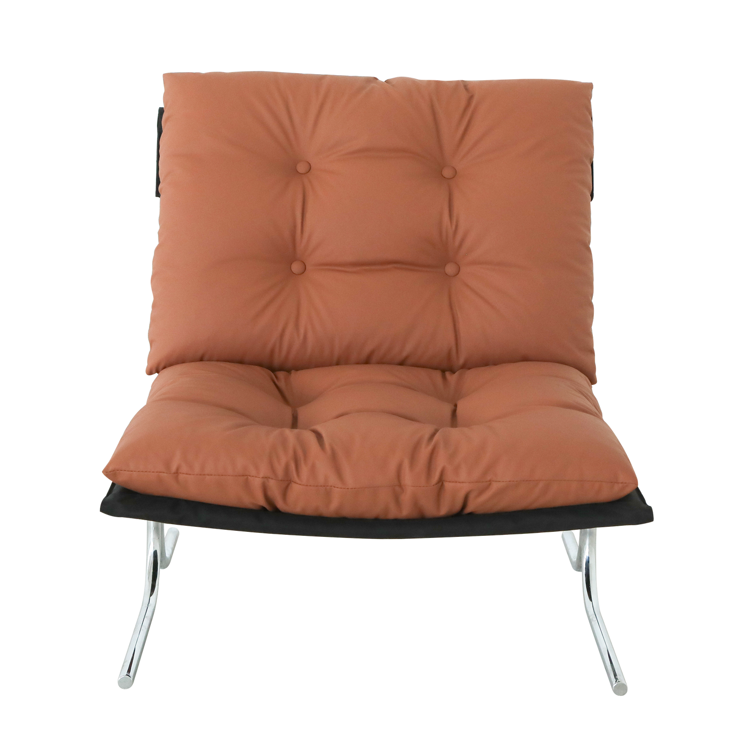 Accent Chair High Back Wingback Faux Leather Brown 27x32x39 In 350 LB