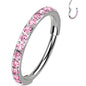 18G Micro Gem Titanium Hinged Nose Hoop