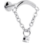 18G 5/16 CZ Gem Titanium Threadless Dangle Hidden Helix Earring