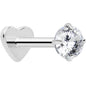 18G 5/16 CZ Implant Grade Titanium Reversible Threadless Flatback