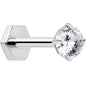 18G 5/16 CZ Implant Grade Titanium Reversible Threadless Flatback