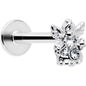 16G 5/16 Clear CZ Gem Fabulous Angel Labret Monroe Tragus