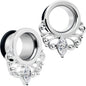 Clear Gem Drop Filigree Single Flare Tunnel Plug Set 6mm to 16mm