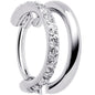 Single Row Micro Gem Implant Grade Titanium Hinged Double Hoop Nose Ring