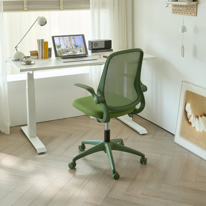 Ergonomic Office Chair Mesh High-Back Green 350 LB Flip-Up Arms Swivel