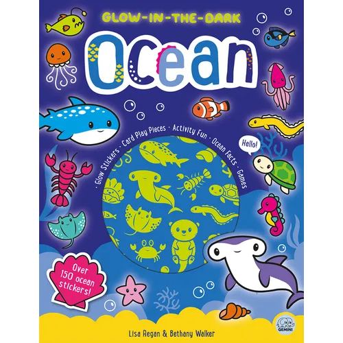 Glow-In-The-Dark Ocean Sticker Activity Book - Paperback