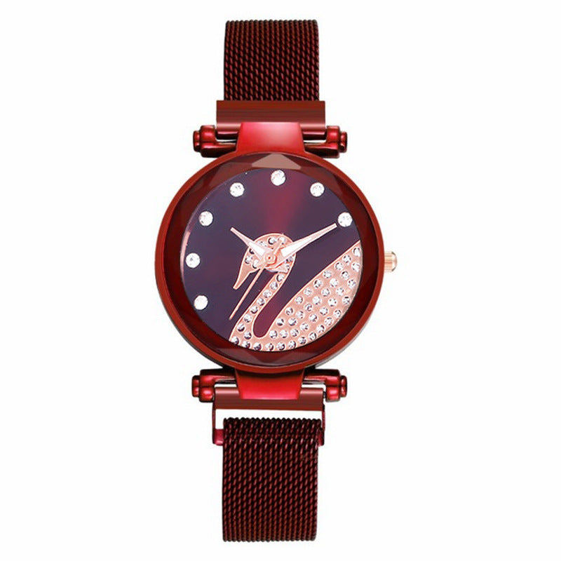 Starry Sky Womens Watch Lazy Little Swan Ladies Timepiece