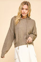 Back To School Sweater - Davi & Dani Drop Shoulder Long Sleeve Hooded Sweater