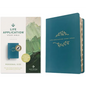 NLT Life Application Study Bible, Third Edition, Personal Size (Leatherlike, Teal Blue, Indexed, Red Letter) - Imitation Leather