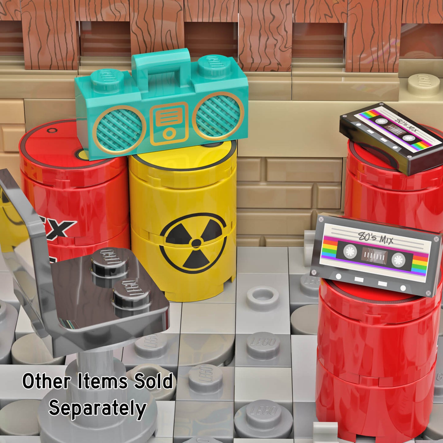 Cassette Mix Tape - Retro Minifig Accessory - Custom Printed - Made Using LEGO® Parts