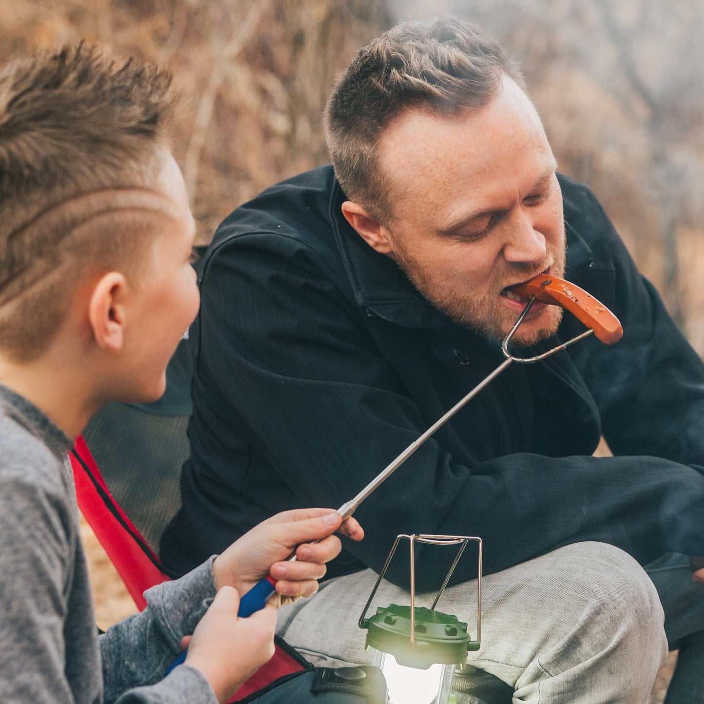 MalloMe Smores Sticks for Fire Pit 45 inch Extra Long - Marshmallow Roasting Sticks Smores Kit -Smore Skewers Hot Dog Fork Campfire Cooking Equipment, Camping Essentials, Outdoor Accessories (4 Pack)