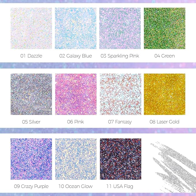 DAGEDA Body Glitter Gel, Roll-on Face Glitter for Mermaid Makeup Festival Rave Accessories, Holographic Hair Glitter Gel,Body Shimmer Halloween Makeup for Rave Party (Pink)