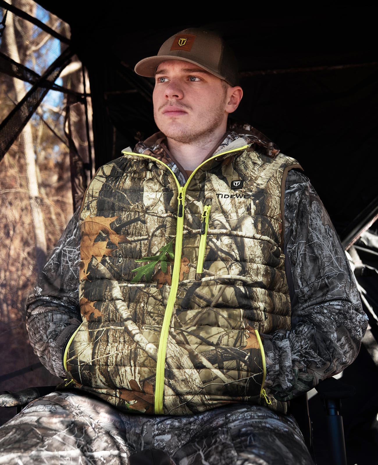 TIDEWE Men’s Heated Vest with Battery Pack, Lightweight Vest for Hunting/Hiking