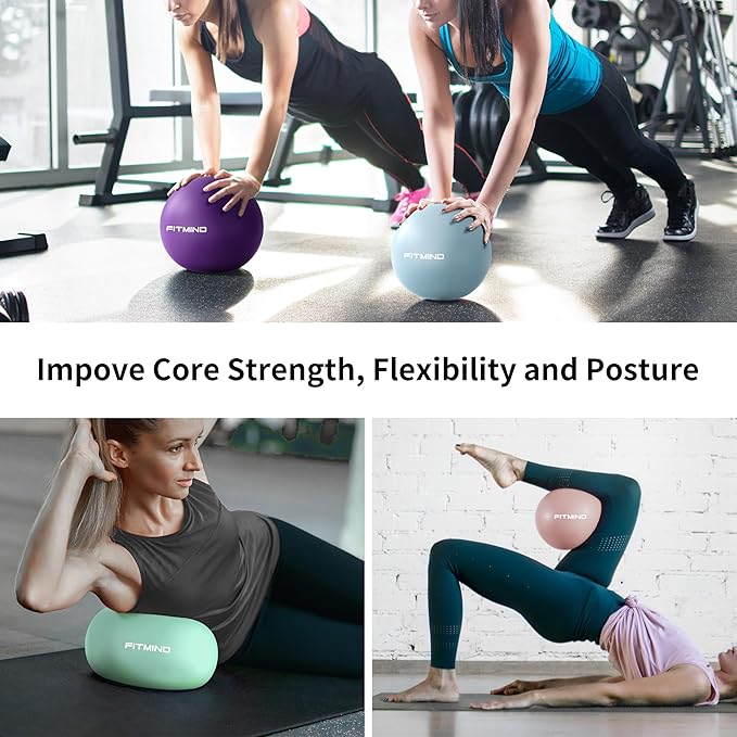 Pilates Ball - 10 Inch Core Ball for Yoga, Stability, Fitness, Ab & Core Workout, Physical Therapy