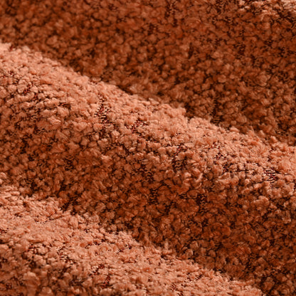 Sectional Sofa L-Shape Boucle Orange 4 Seat Ottoman 110 In