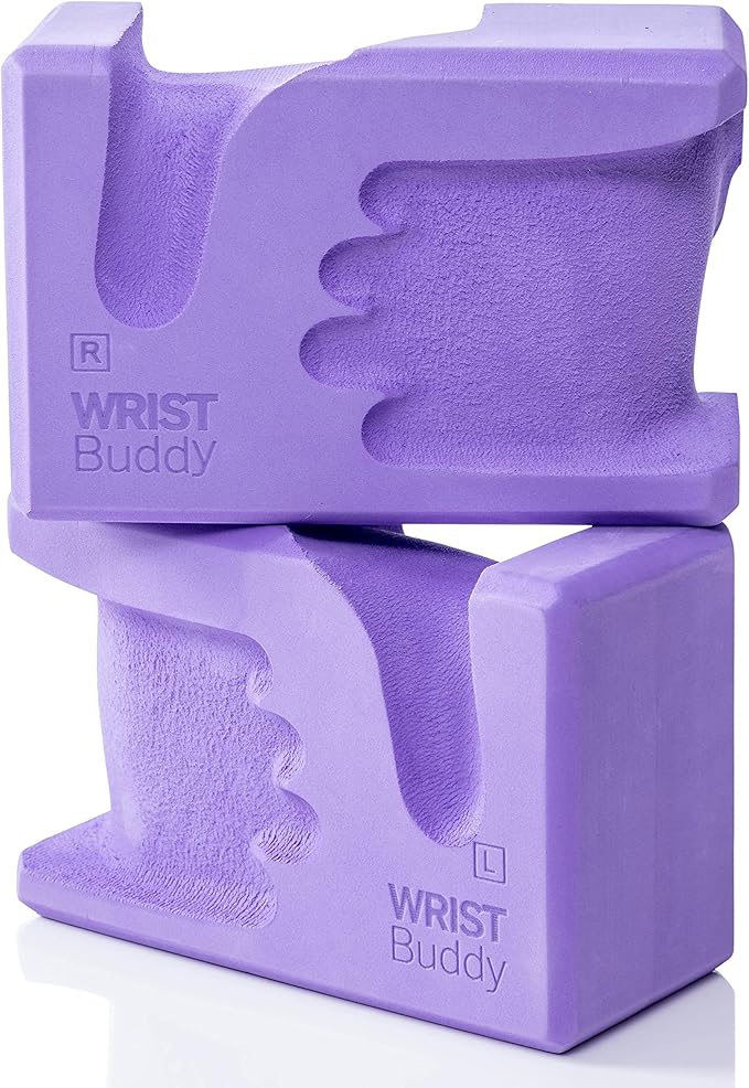 WRIST Buddy® Yoga Blocks 2 Pack | Reduces and Prevents Wrist Pain, Enhances Comfort Stability and Grip Strength on the Blocks | Hand-Shaped Blocks | EVA Yoga Accessories Set | Best Gifts for Yoga