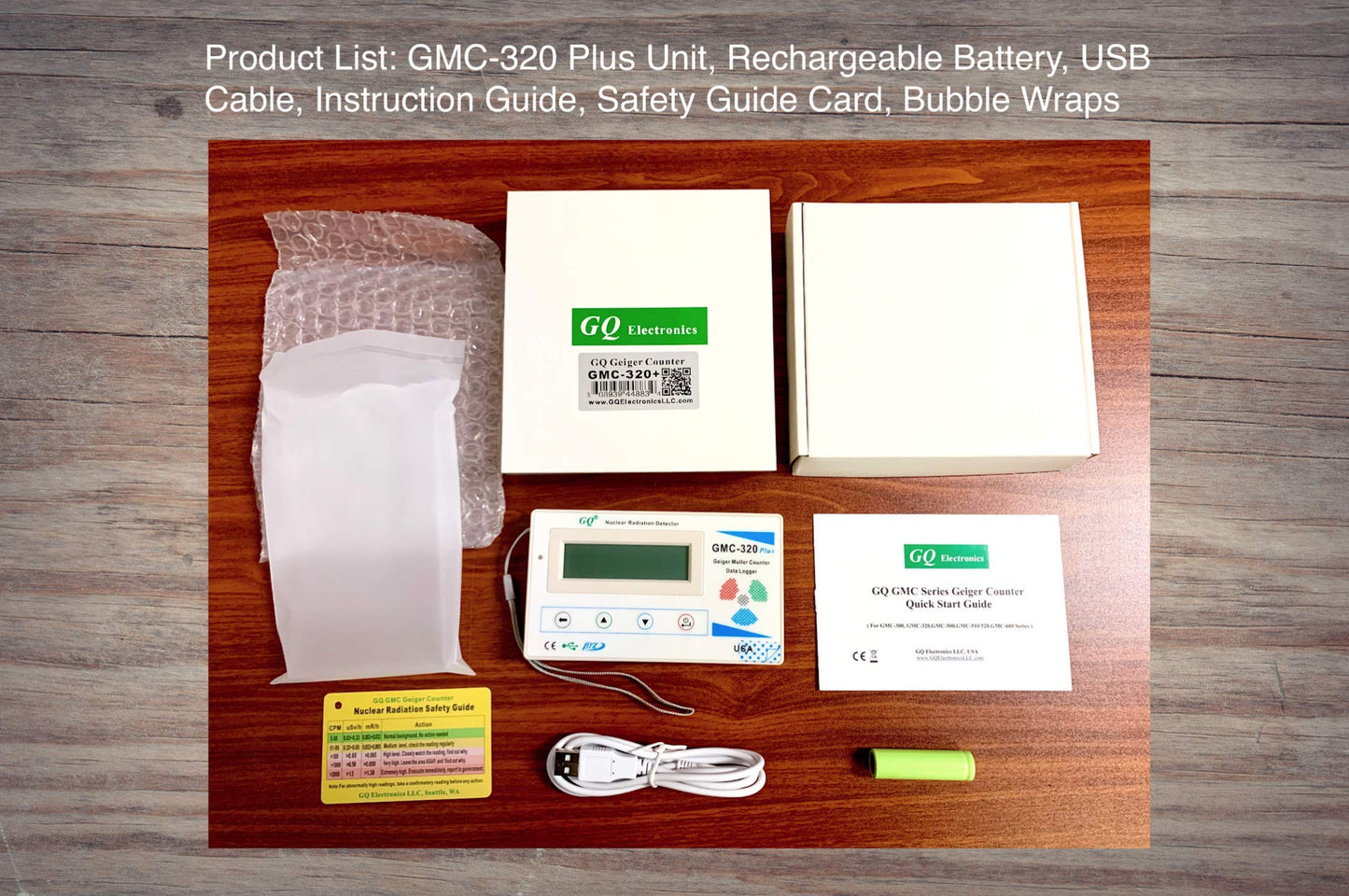 GQ GMC-320Plus Fulfill Nuclear Radiation Detector Meter Test Equipment
