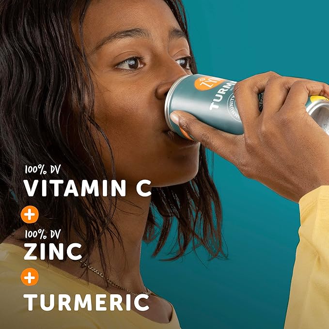 ZYN Turmeric Wellness Drink (6 Pack), Lemon Ginger Flavored Turmeric Curcumin Drink with Black Pepper, No Added Sugar, Low Carb & Low Calorie Drink, Clean Alternative