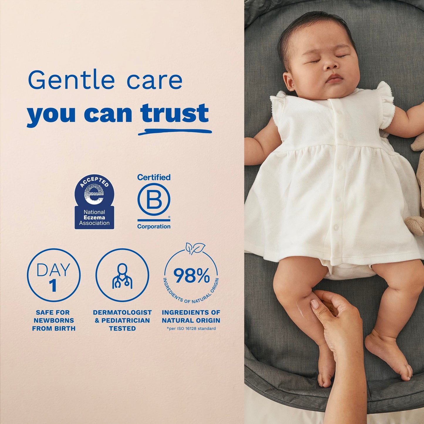 Mustela Baby Care Cream - Hypoallergenic Diaper Rash Relief & Natural Skin Protection for Sensitive Baby Skin