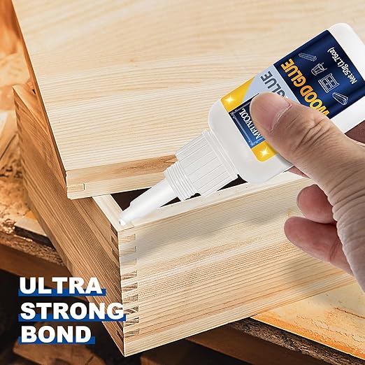 Extra-Strong Wood Glue 100g | Fast-Drying Clear Adhesive for Furniture, Garden & DIY Crafts