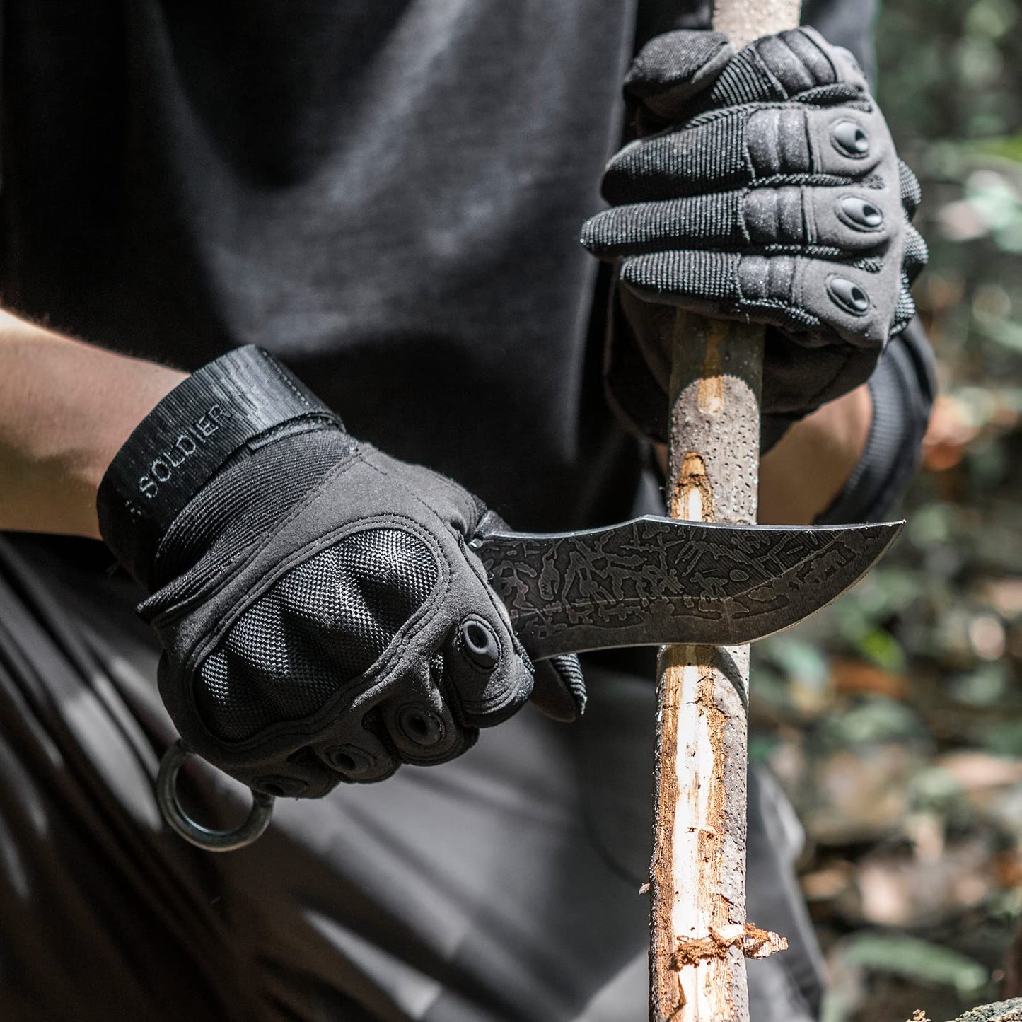 FREE SOLDIER Tactical Gloves for Men - Military Combat Gloves for Motorcycle Riding, Cycling, Hiking, Airsoft, Shooting | Reinforced Grip & Durable