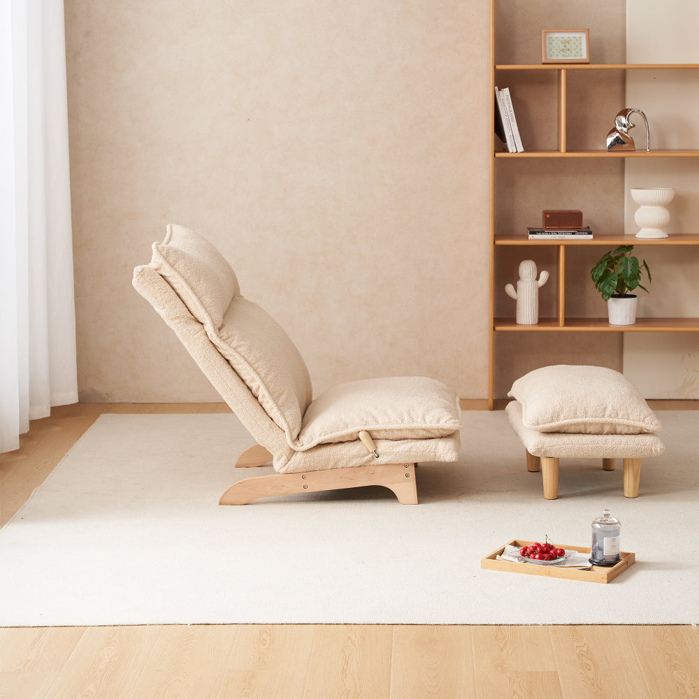Foldable Recliner Sofa Chair | Ergonomic Lazy Lounge Chair with Adjustable Back & Headrest