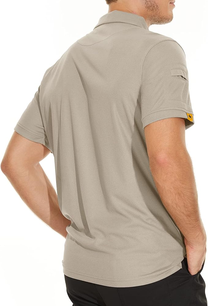 V VALANCH Mens Polo Shirts Short Sleeve Moisture Wicking Golf Polo Athletic Collared Shirt Tennis T-Shirt Tops