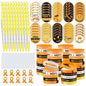 PullCrease Childhood Cancer Awareness Kit 400 Pcs Gold Ribbon Pens Bracelets