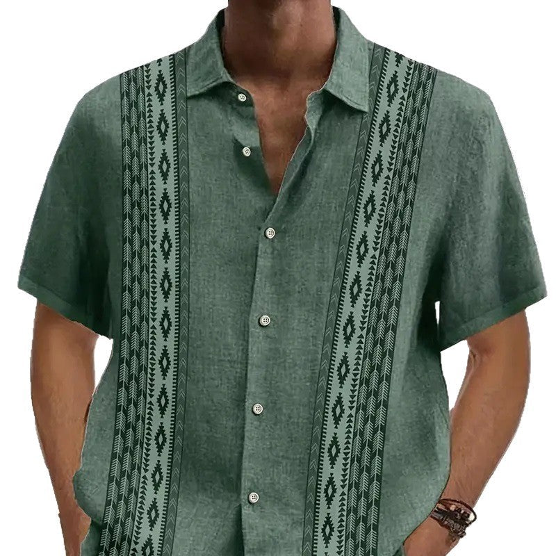 Mens Short-Sleeve 3D-Printed Shirt