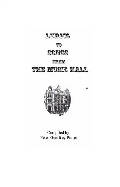 Lyrics to Songs from the Music Hall - Paperback