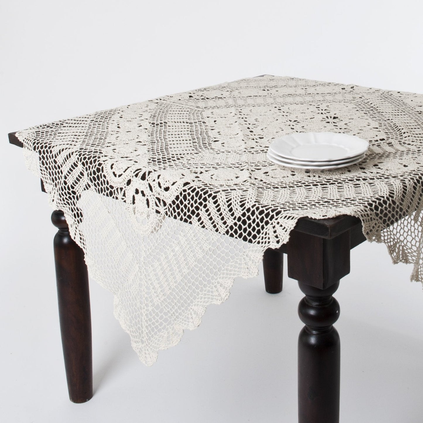 Fennco Styles Handmade Crochet Lace Cotton Tabletop