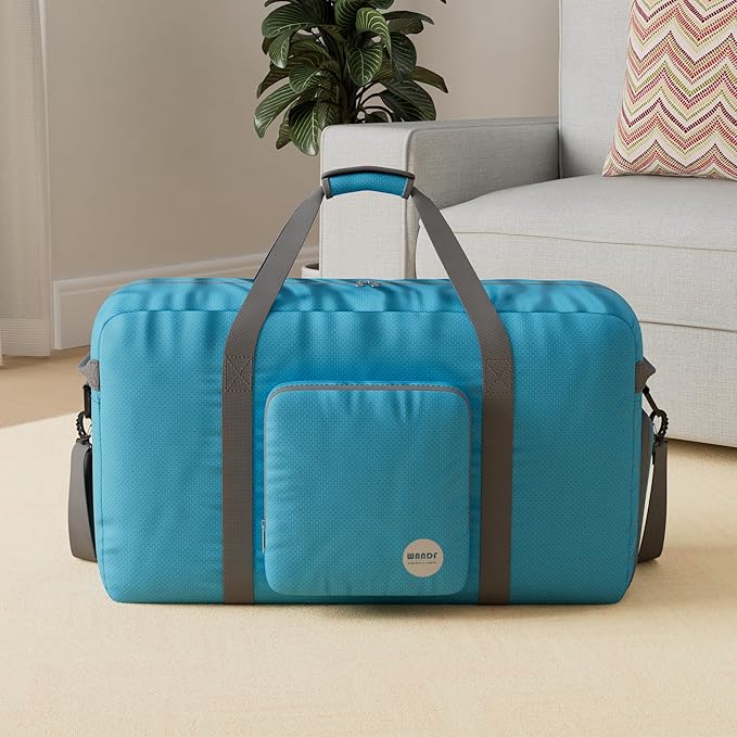 WANDF Foldable Travel Duffel Bag 60-120L Duffle Carry on for Women and Men